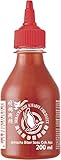 FLYING GOOSE Sriracha sehr scharfe Chilisauce - sehr scharf, rote Kappe, Würzsauce aus Thailand, 1er Pack (1 x 200 ml)